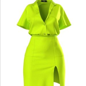 COPY - Hanifa Robyn Set in Lime Green Small